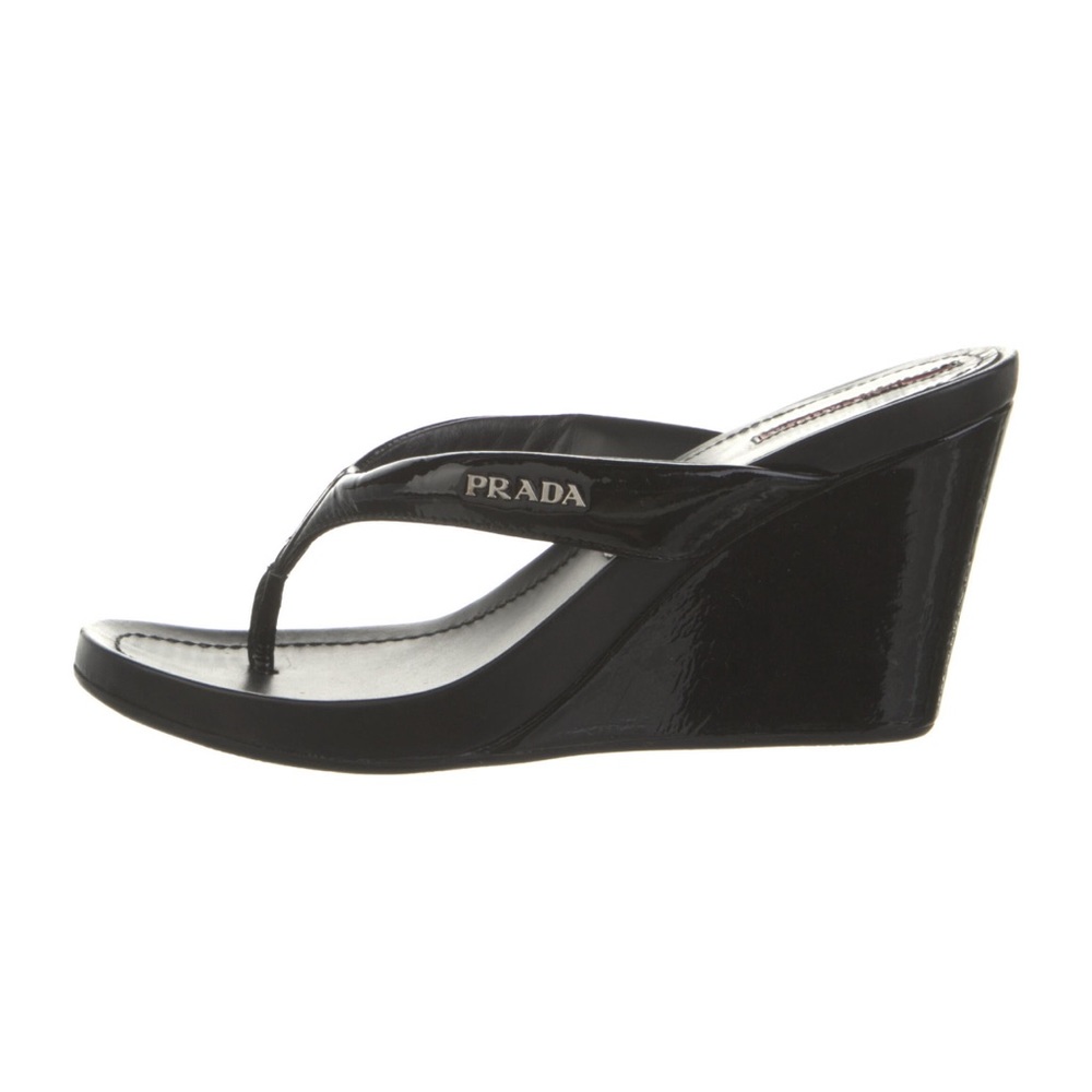 Prada Sport Patent Leather Wedges